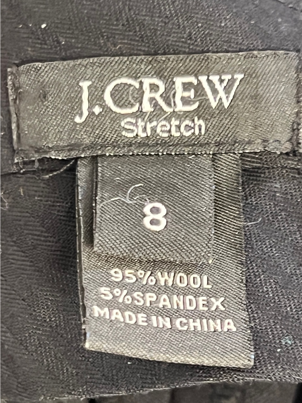 J. CREW Stretch Women's Black Wool Blend Skinny Ankle Pants Size 8 - Picture 3 of 5
